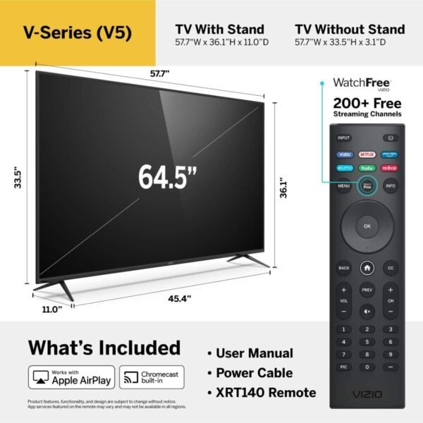 61JSYDNIjnL._AC_SL1200_ VIZIO V655-H19 65 Inch 4K Smart TV review stunning picture quality and smart features