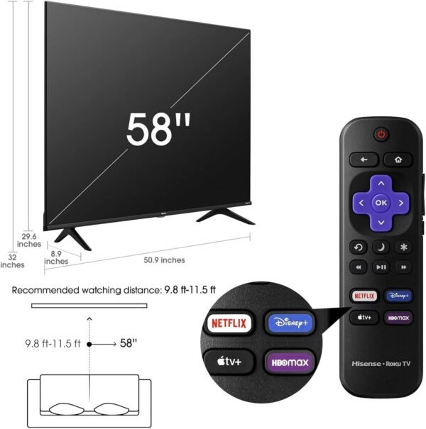 719Lh2fxyiL._AC_SL1500_ Hisense 58R6E3 4K Roku Smart TV review with HDR10 and DTS sound