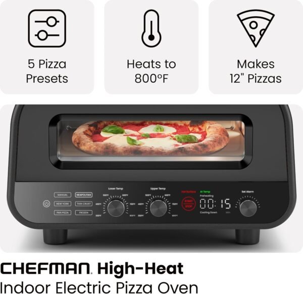 71OWmQk6eL._AC_SL1500_ Chefman Countertop Pizza Oven Review Heats to 800°F for Perfect Homemade Pizzas