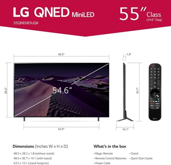 81-9Bf23A3L._AC_SL1500_ LG 55-Inch QNED85 Series 4K Smart TV review AI-powered brilliance unveiled